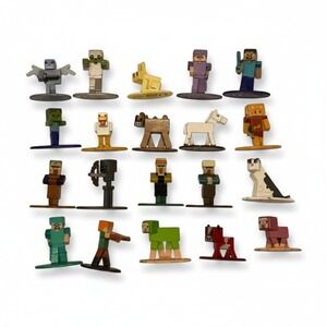 Jada Toys Minecraft Nano MetalFigs Lot of 20 Die Cast Mini Figures Mojang